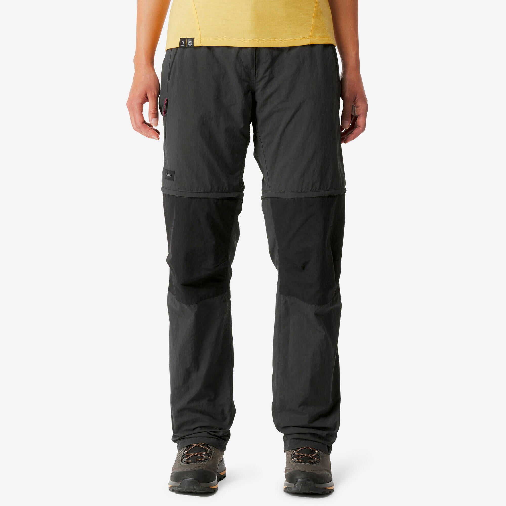 Forclaz Women's MT100 2-in-1 Convertible Hiking Pants with Zip-Off Legs - Lightweight Quick-Dry Trekking Trousers for Outdoor Adventures & Travel