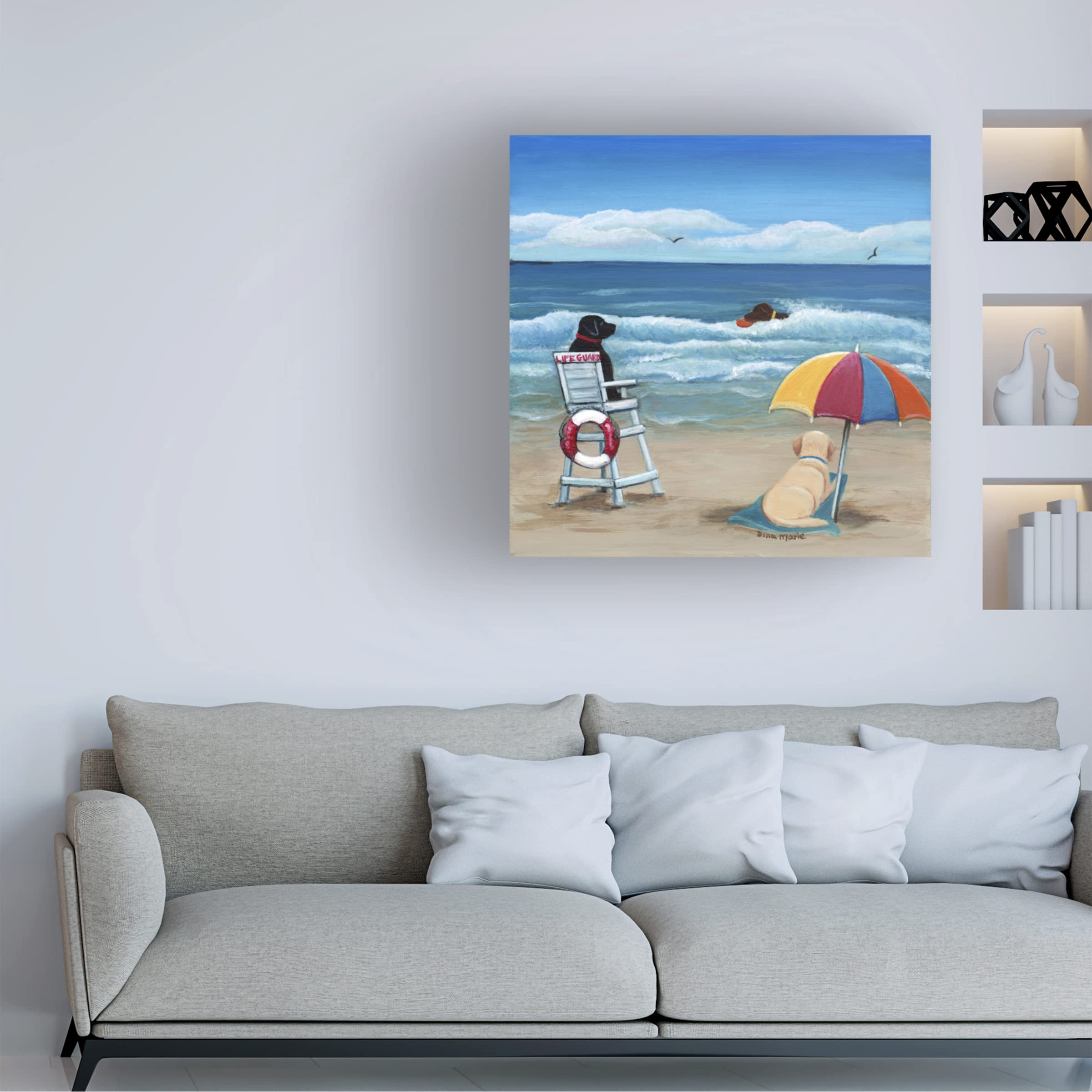 Trademark Fine Art 'Balance' by Dina Marie - 18x18 Stretched Canvas Wall Art for Living Room, Bedroom & Office Decor