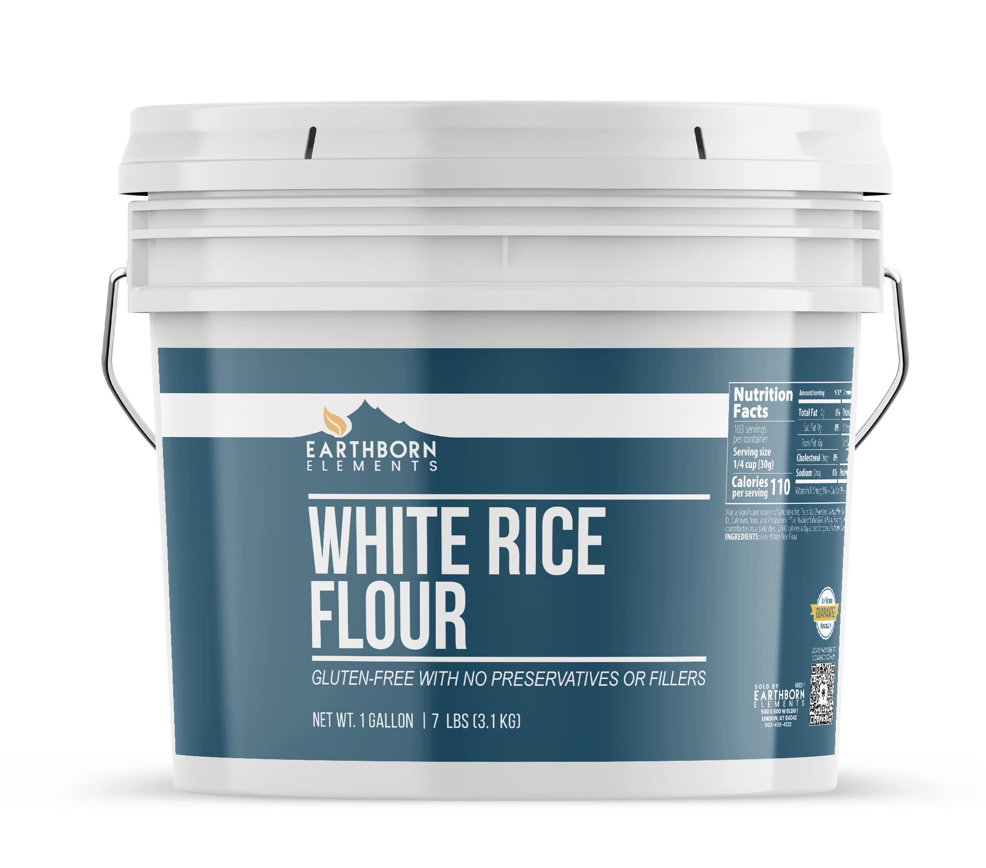 Earthborn Elements Brown Rice Flour, White Rice Flour & Tapioca Starch Bundle - 1 Gallon Bulk Pack | Gluten-Free Baking Ingredients for Thickening Sauces, Making Bread, Cookies & Pastries | Perfect for Keto, Paleo & Vegan Recipes