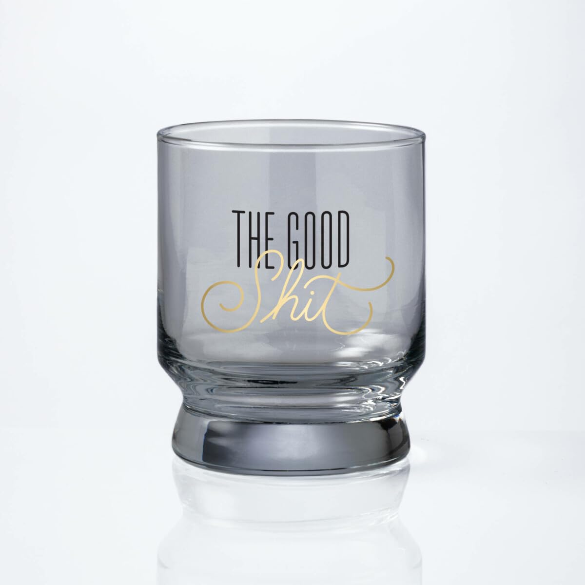 Brass Monkey Lowball Glass - 12 oz Pedestal Whiskey Glass with Gold Foil Lettering, Elegant Gift Box - Perfect for Bourbon, Scotch & Cocktail Entertaining