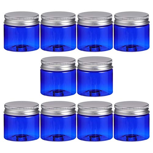 EXCEART 50g Empty Acrylic Makeup Containers - Clear Round Jars for Cosmetics, Lotion & Travel Samples (Blue) | Perfect for DIY Beauty Products, Travel Toiletries & Organizing Small Items
