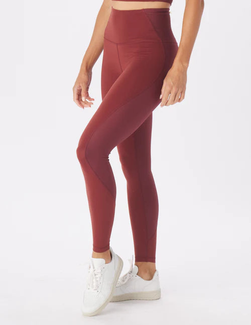 Glyder Women's Tone Up Sculpting Leggings - High Waisted Yoga Pants for Workout & Running, Cabernet Red - Perfect for Gym, Pilates & Everyday Wear