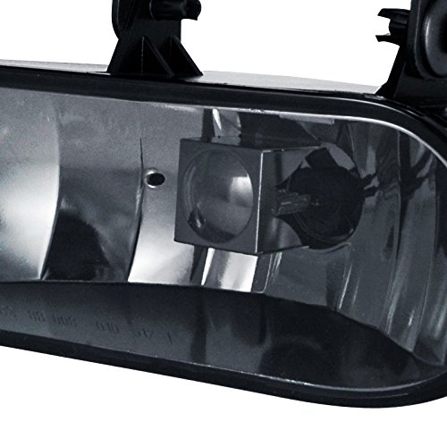 Spec-D Tuning Black Headlights with Bumper & Smoke Fog Lamp Kit for Chevy Tahoe - Upgrade Your Ride with Stylish Lighting for Night Driving & Off-Road Adventures