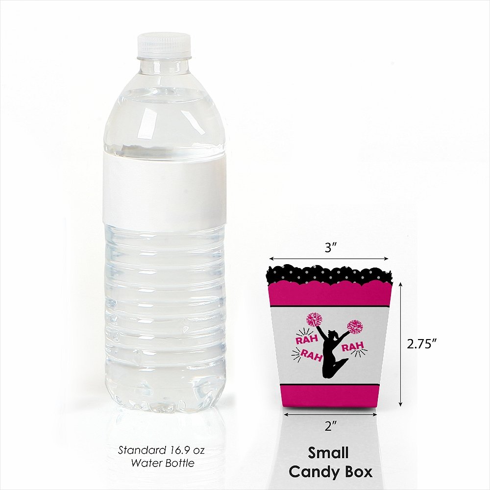 Cheerleader Party Favor Boxes - Set of 12 for Birthday & Team Spirit