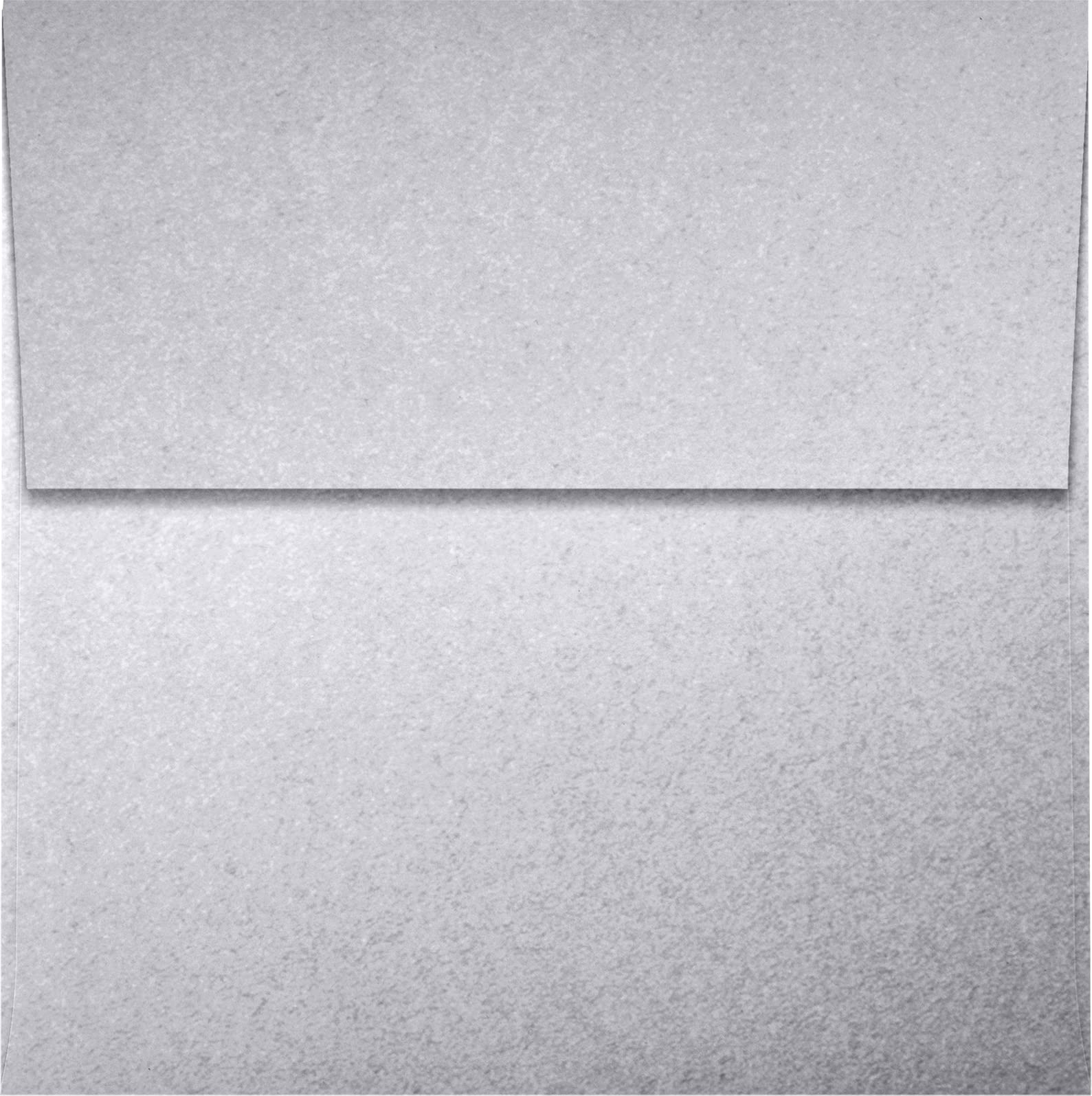 LUXPaper Premium Square Invitation Envelopes 4x4 Inches - Silver Metallic Finish, 80lb Text Weight, 500 Count - Perfect for Weddings, Parties, Business Events & Special Occasions