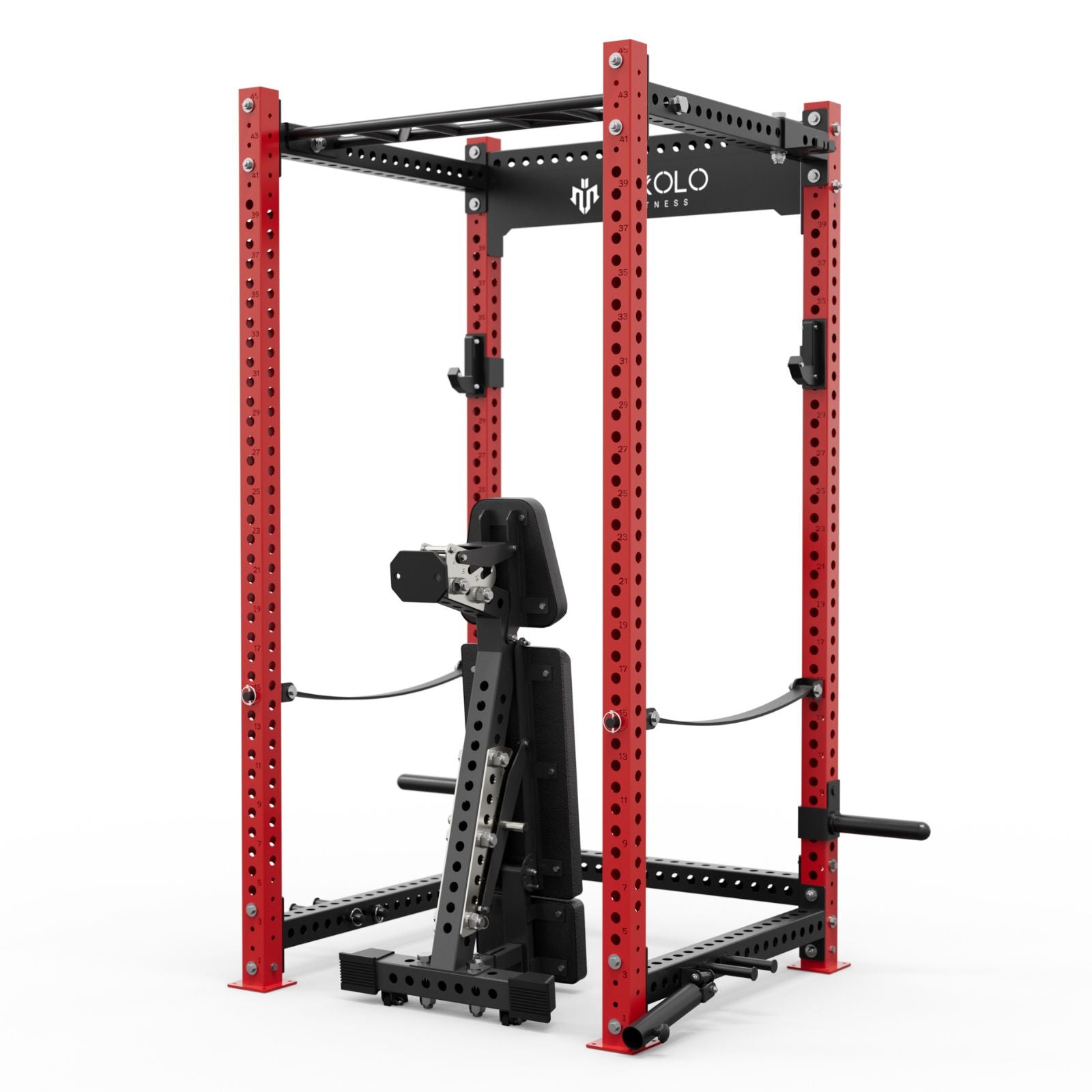 MIKOLO P5 Power Rack with Adjustable Bench - Heavy Duty Home Gym Equipment for Strength Training & Weightlifting | Perfect for Home Workouts, Garage Gyms & Fitness Enthusiasts