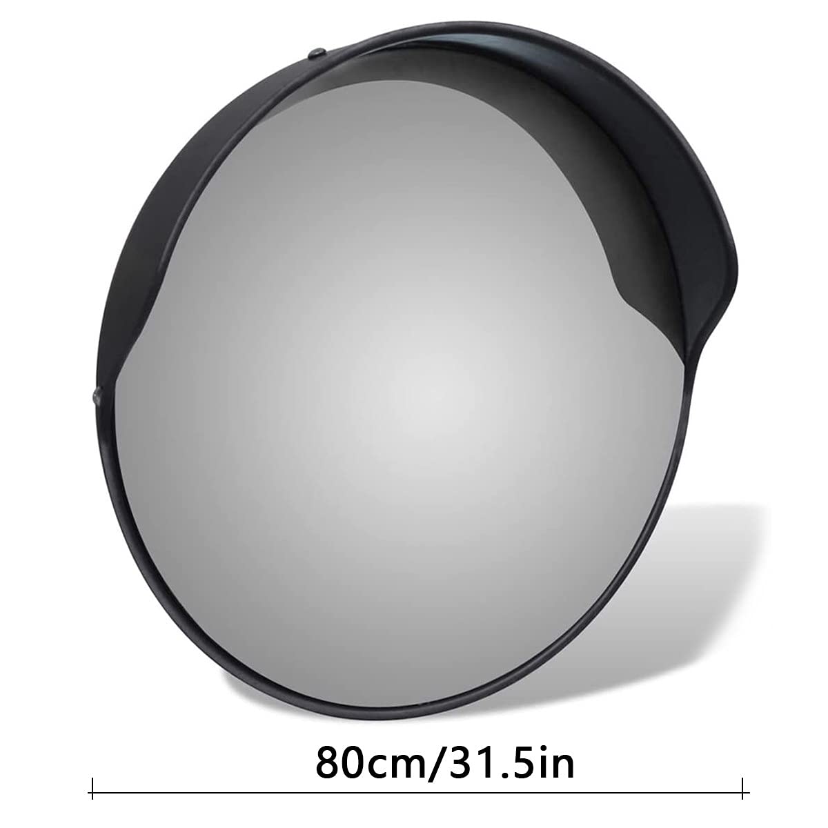 80cm/31.5in Adjustable Convex Safety Mirror - Wide-Angle Panoramic Traffic Mirror for Driveways, Garages, Warehouses, Shops & Offices - Eliminate Blind Spots & Improve Safety in Parking Areas, Intersections & Tight Spaces