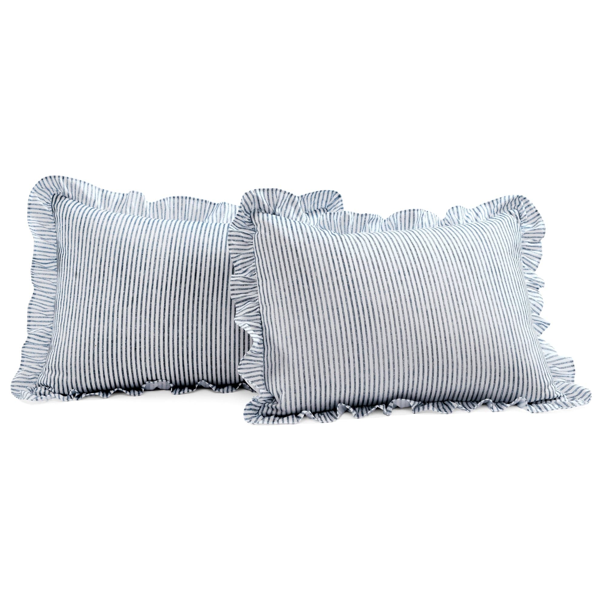 Stylish Ticking Stripe Bedspread Set - Soft & Durable Cotton Bedding for Cozy Bedrooms - Perfect for Guest Rooms, Master Suites & Farmhouse Decor