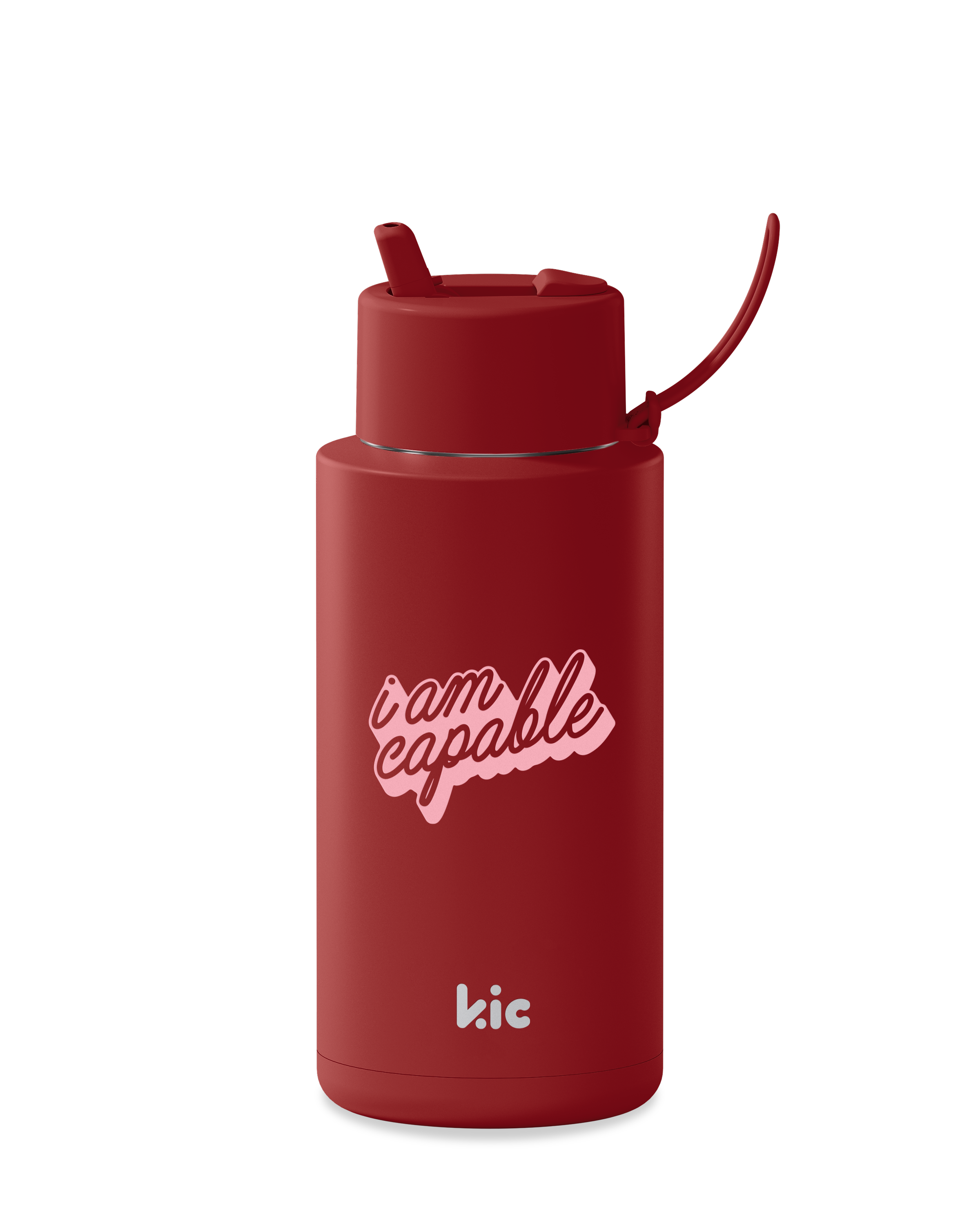 Kic Ceramic Reusable Water Bottle - 34oz (1000ml) Insulated Eco-Friendly Travel Mug for Hot & Cold Drinks - Perfect for Office, Gym, Hiking and Outdoor Activities