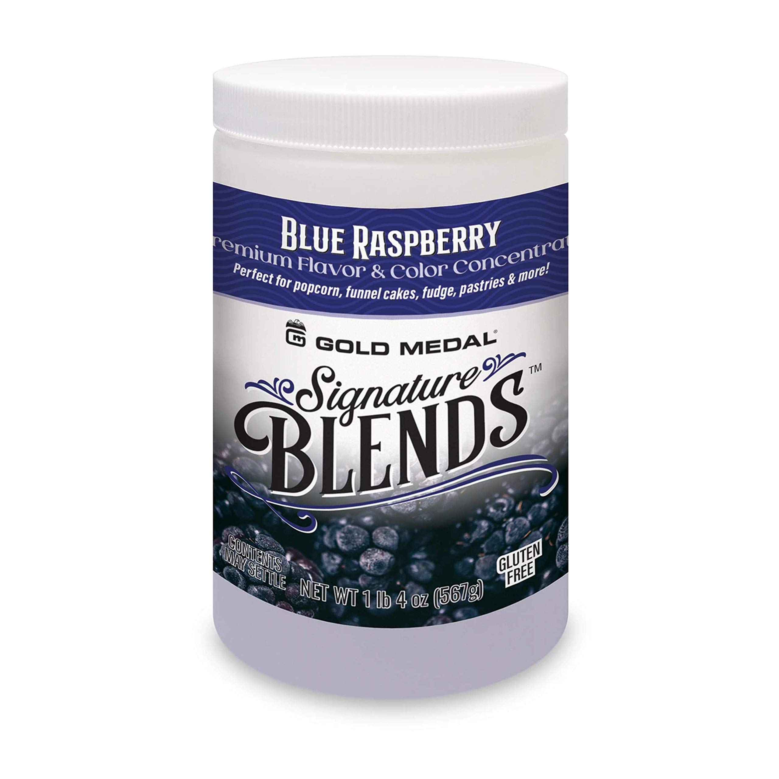 Gold Medal Products Signature Blends™ Candy Glaze - Blue Raspberry Flavor for Cotton Candy, Snow Cones & Dessert Toppings | Premium Concession Supplies for Fairs & Carnivals