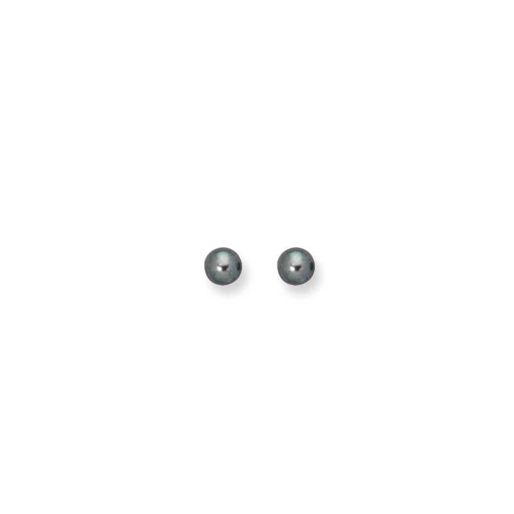 14K Gold 6MM Black Pearl Stud Earrings for Women - Elegant Pearl Jewelry for Daily Wear, Parties & Special Occasions