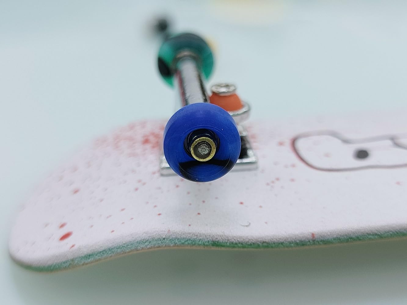 Premium 7.5mmx4.5mm Pro Fingerboard Wheels - Handmade Finger Skateboard Wheels with Street Shape Design - Swirl Colorway (Blue) - Perfect for Fingerboard Tricks & Mini Skateboarding Practice