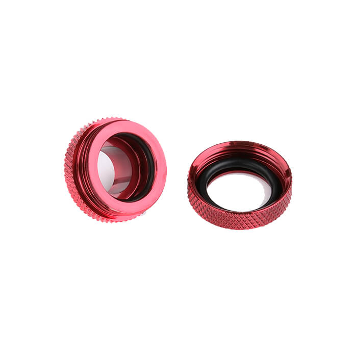 Bitspower Multi Link Fitting for 14mm OD - Deep Blood Red - Perfect for Custom PC Water Cooling Loops & Gaming Rig Builds