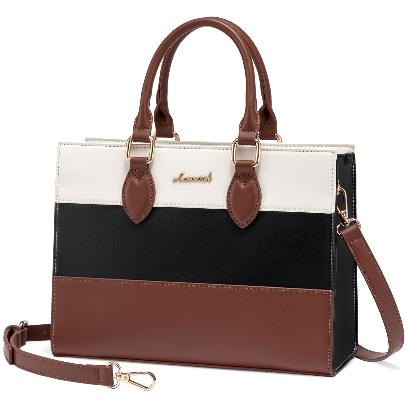 LOVEVOOK Women's PU Leather Tote Bag - Fashionable Shoulder Bag & Top Handle Satchel Purse for Ladies - Perfect for Work, Travel, and Daily Use