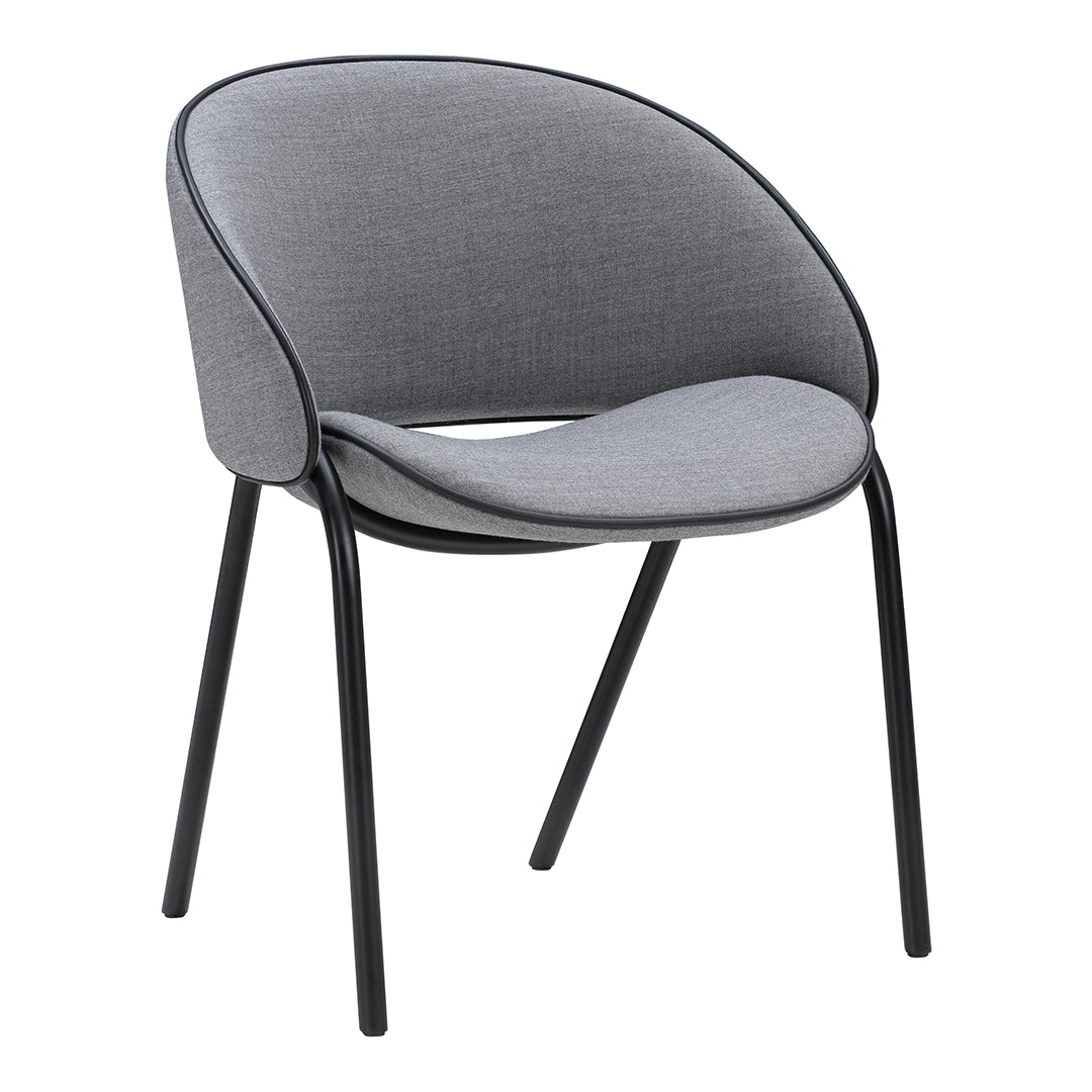 Modern Folium Dining Chair - Mid Century Wooden Kitchen Chair with Upholstered Seat - Perfect for Dining Room, Kitchen, and Breakfast Nook