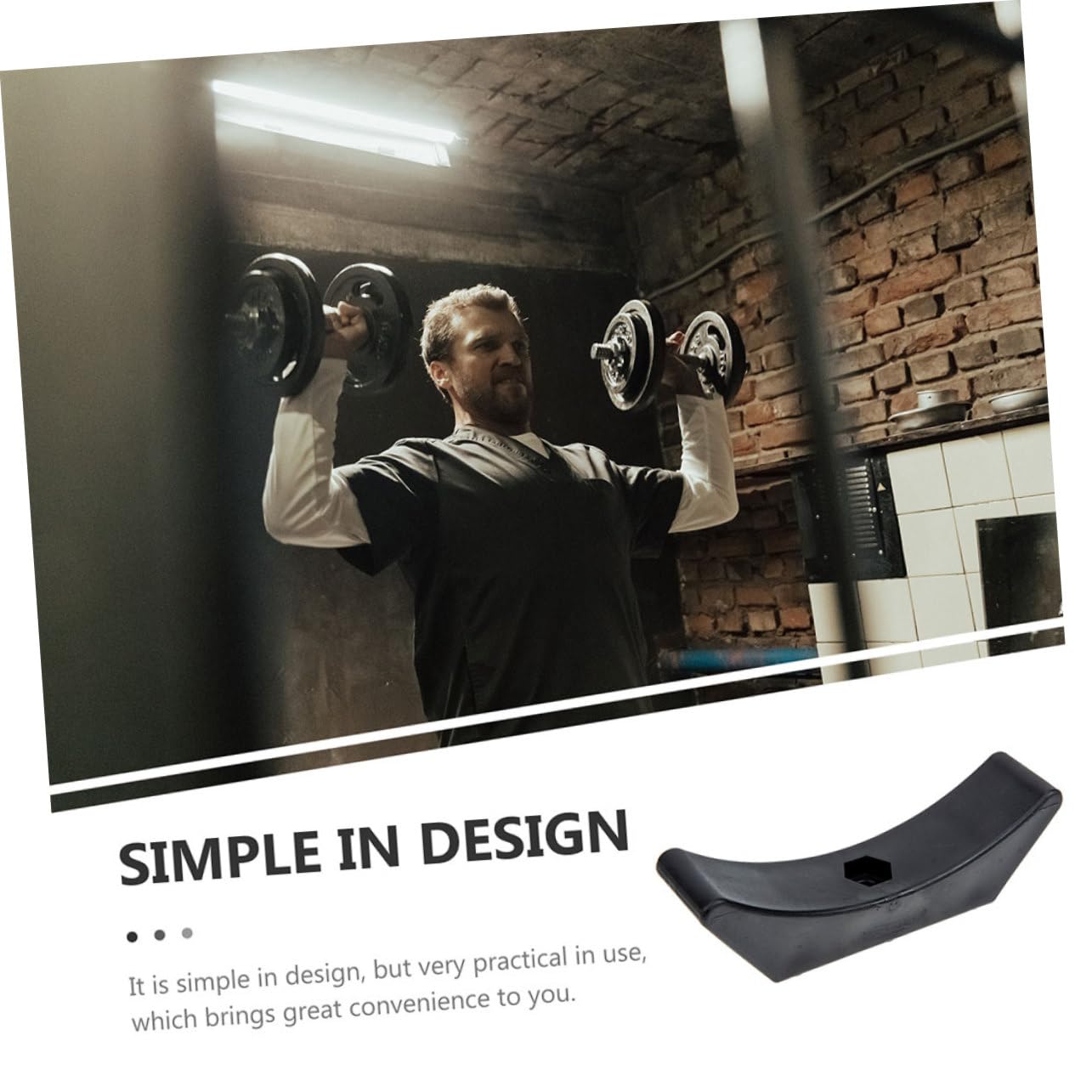 Yardwe Dumbbell Stand with Bar Cushion - Heavy Duty Dumbbell Rack Organizer for Home Gym Equipment Storage | Perfect for Garage, Basement & Home Workout Spaces