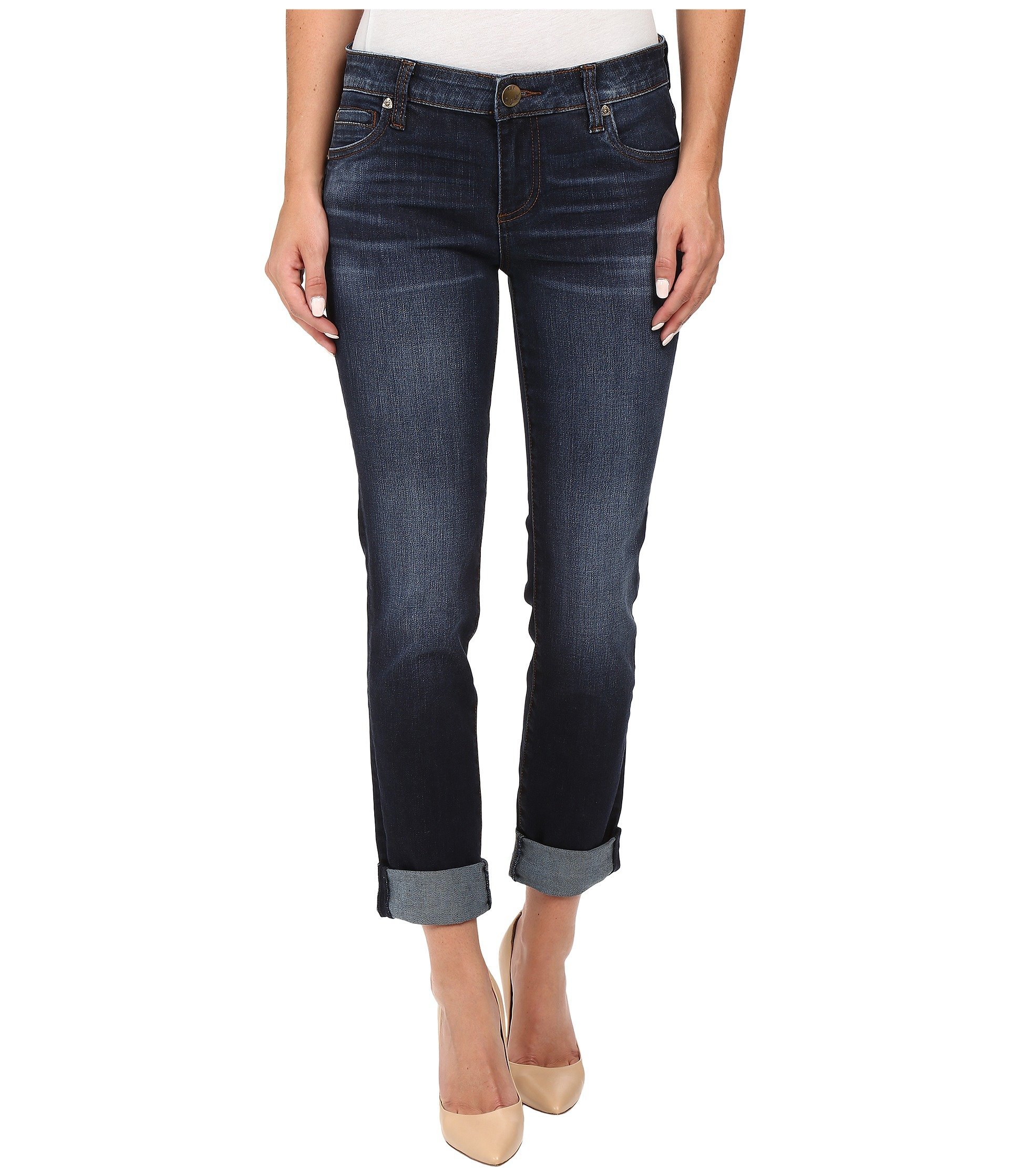 KUT from the Kloth Catherine Boyfriend Jeans for Women - High Waisted Distressed Denim Pants - Casual & Comfortable Stretch Jeans for Everyday Wear | Perfect for Street Style, Weekend Outings and Date Nights