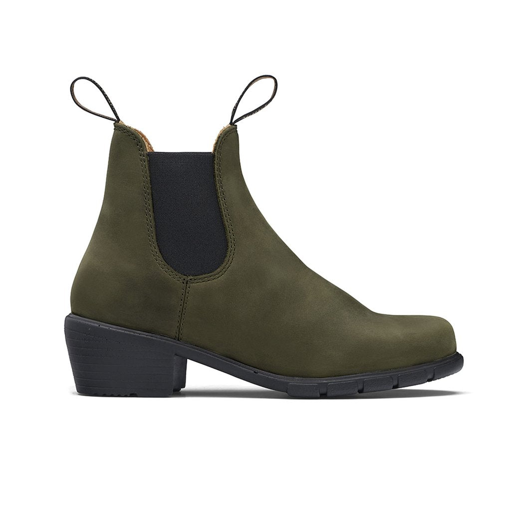 Blundstone 2170 Women's Chelsea Boots - Comfortable Leather Ankle Booties with Heel in Olive Green | Perfect for Work, Outdoor Activities & Casual Wear