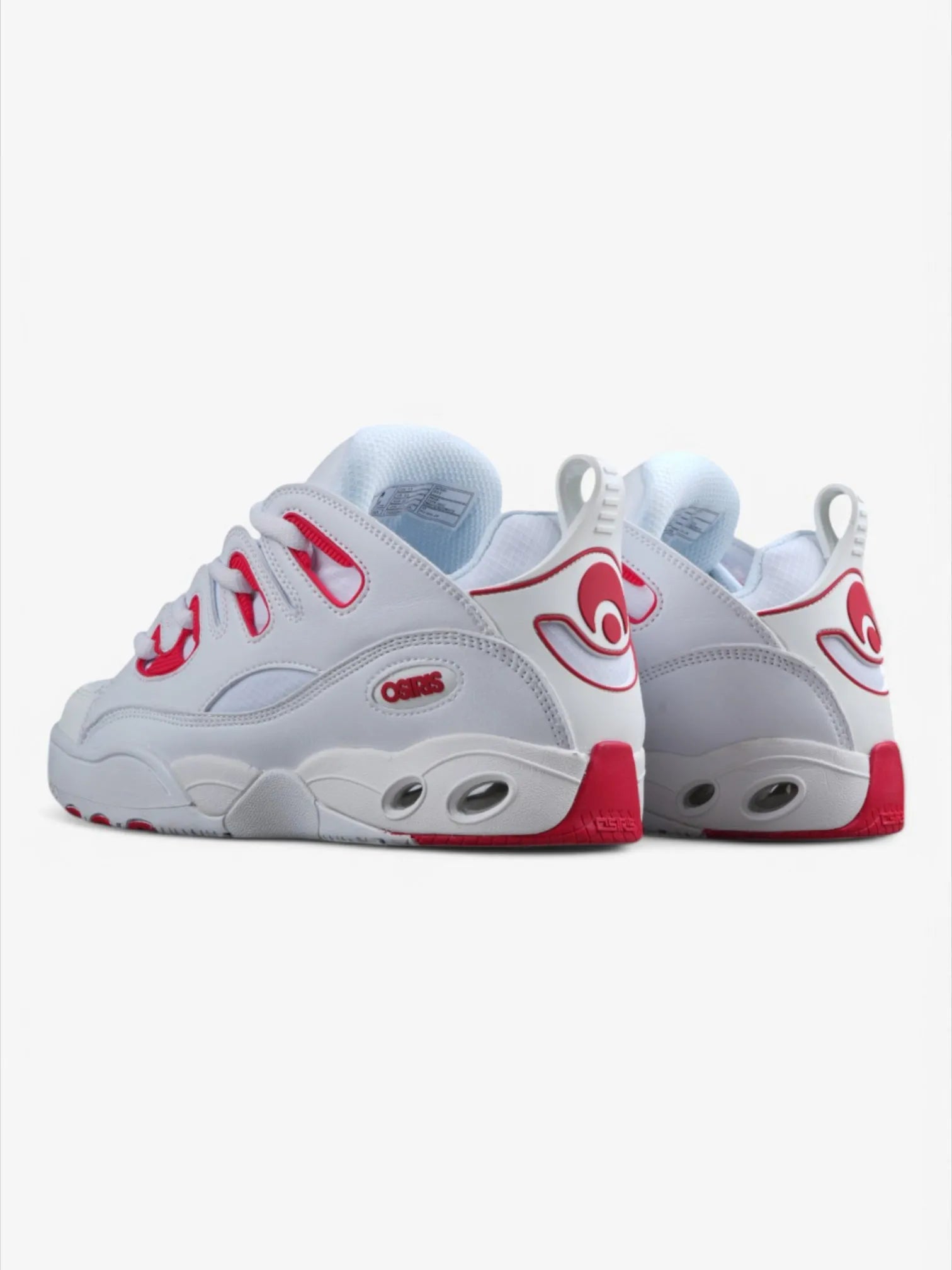 Osiris D3 E Skate Shoes - White & Red - High-Performance Sneakers for Skating, Streetwear & Casual Wear