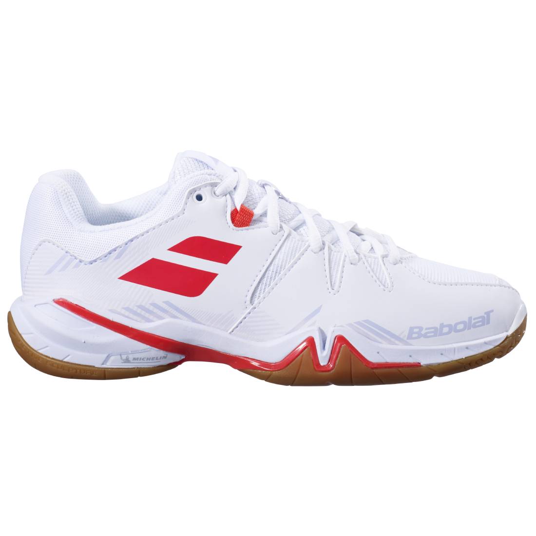 Babolat Shadow Spirit Women's Indoor Court Shoes - White & Lavender Volleyball & Badminton Shoes for Women - Lightweight Tennis Shoes with Cushioning for Indoor Sports