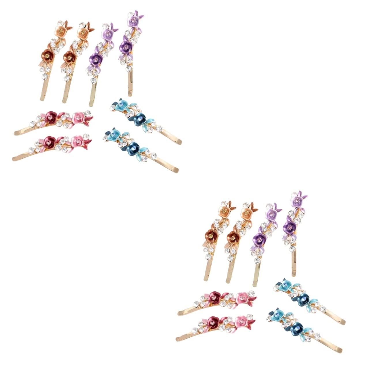 Beavorty 16 Pcs Women's Hair Clips Set - Floral Hair Barrettes for Thick Hair, Wedding & Party Hair Accessories, Non-Slip Hairpins for Women - Perfect for Bridal, Prom, and Everyday Styling