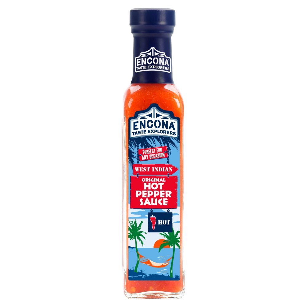 Encona West Indian Original Hot Pepper Sauce 142ML - Spicy Caribbean Hot Sauce for Cooking, Grilling & Marinades - Perfect for BBQ, Tacos & Wings