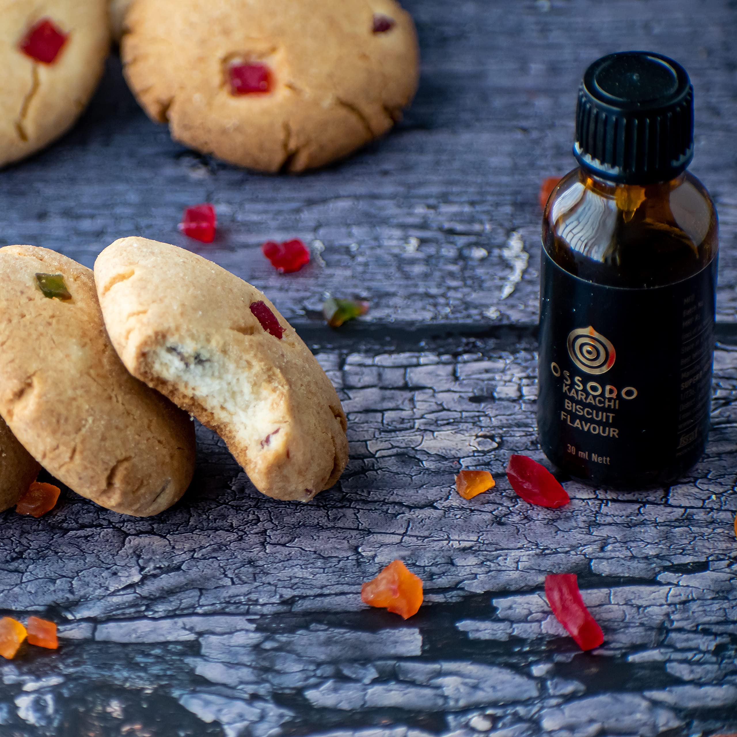 Sugar-Free Ossoro Karachi Biscuit Flavor - Non-GMO, Gluten-Free for Baking & Desserts