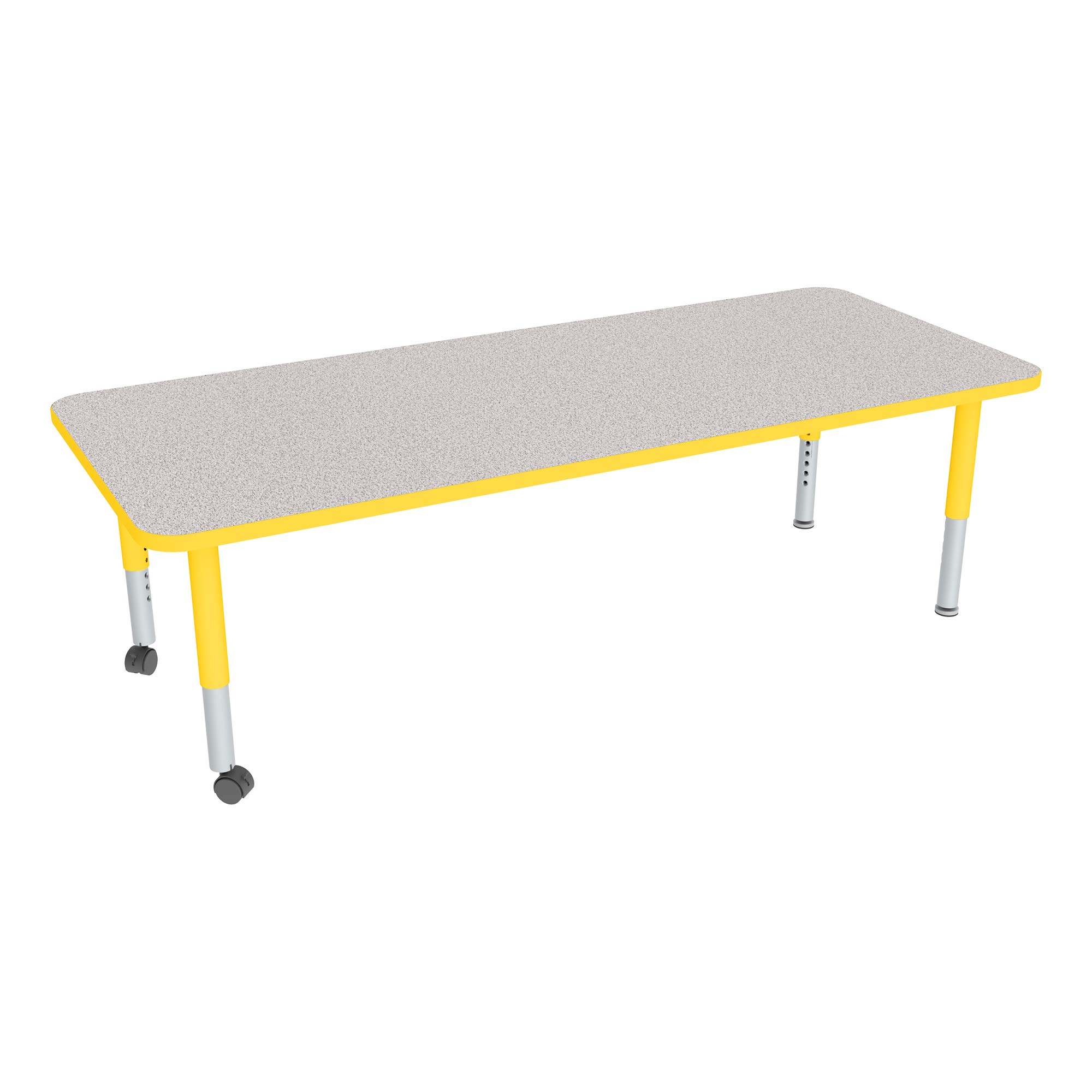 Adjustable Height Mobile Preschool Activity Table with Casters - 30