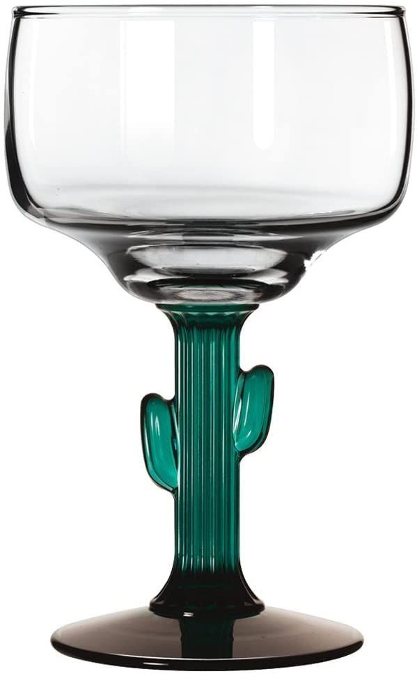 Libby 16 oz Cactus Margarita Glasses Set of 2 - Perfect for Cinco de Mayo, Summer Parties & Mexican-Themed Cocktails