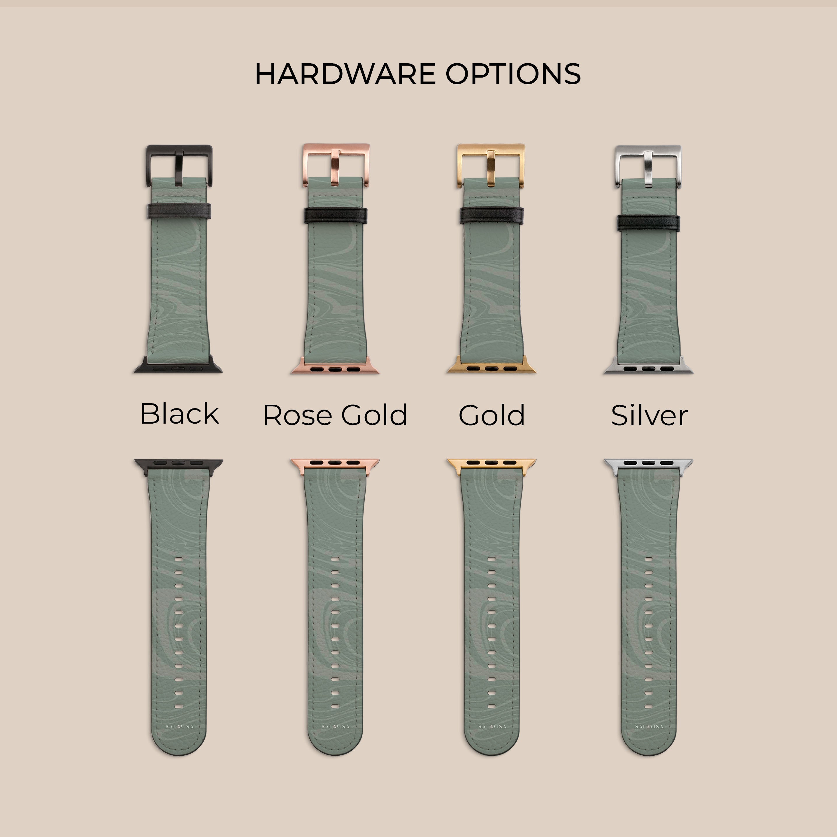 Eco-Friendly Light Green Swirl Apple Watch Band - Soft Silicone Replacement Strap for Apple Watch Series 9/8/7/SE/6/5/4/3/2/1 - Perfect for Workouts, Running, Yoga & Everyday Wear