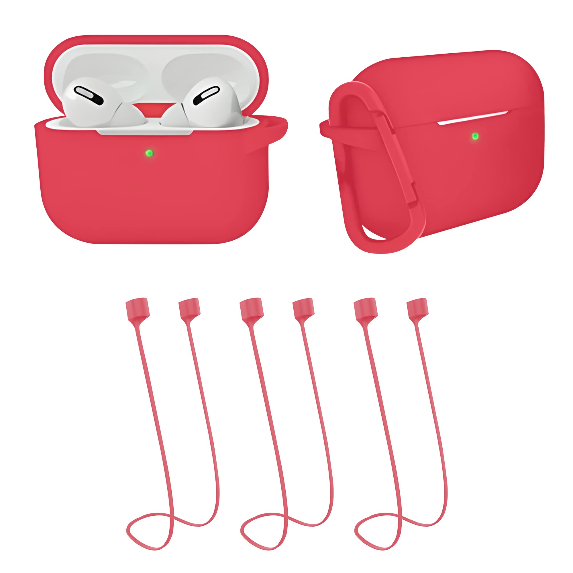 Vannkit Pro Wireless Earbuds with Wireless Charging Case - Bluetooth 5.0 Pop-up Display, IPX5 Sweatproof, 1 Silicone Case & 3 Anti-Loss Lanyards (Black-Red) for Gym, Running, Travel & Workouts
