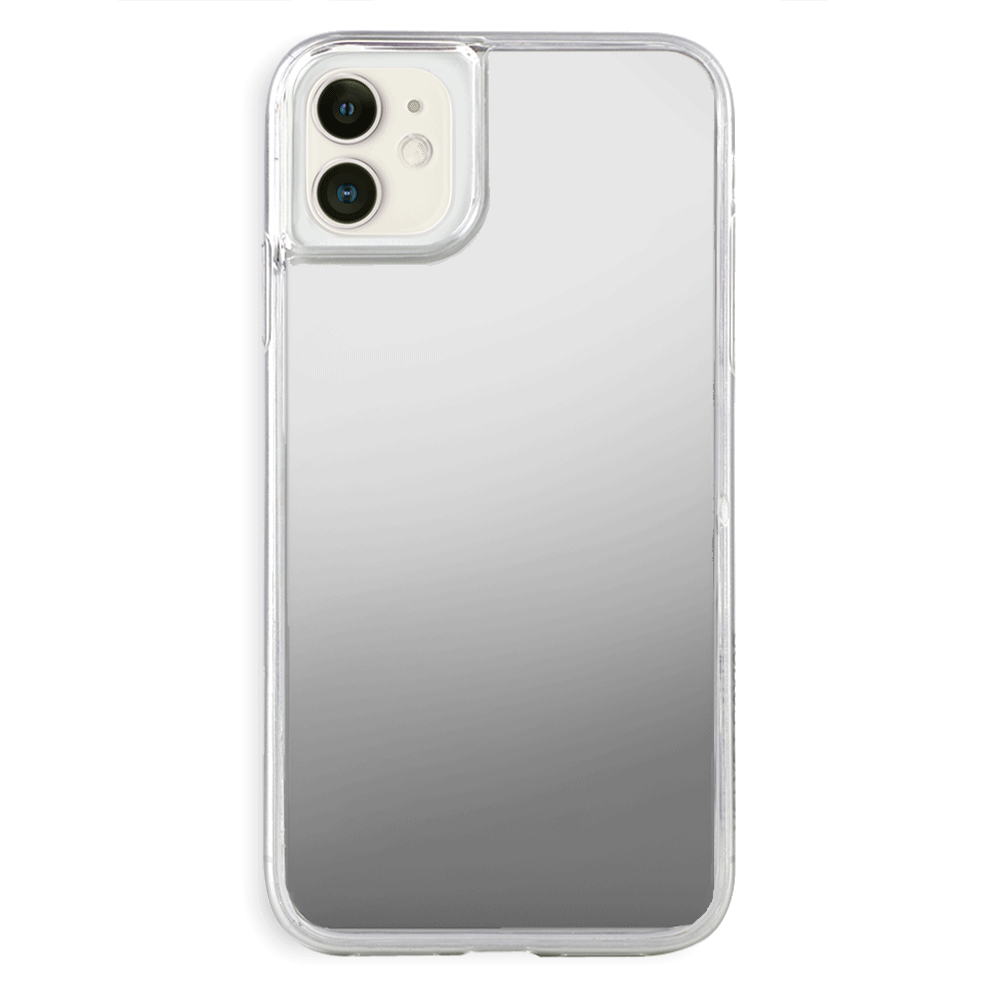 Shockproof Silver Reflective Mirror iPhone Case - Protective Phone Cover for iPhone 14/13/12/11 Pro Max - Stylish & Durable for Night Running, Cycling & Outdoor Activities