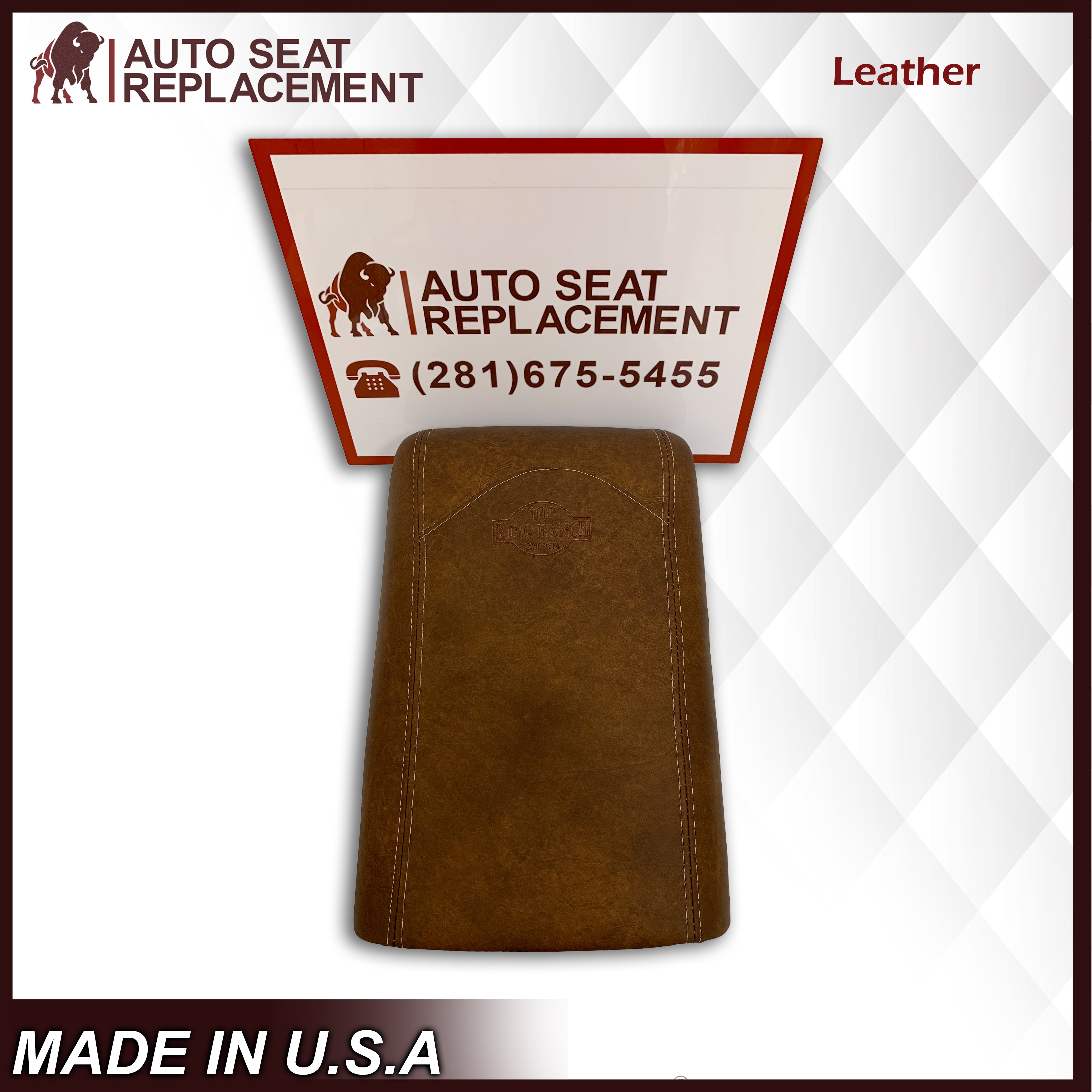 2003-2006 Ford Expedition King Ranch Leather Center Console Armrest Cover - Upgrade Your Truck Interior for Comfort & Style