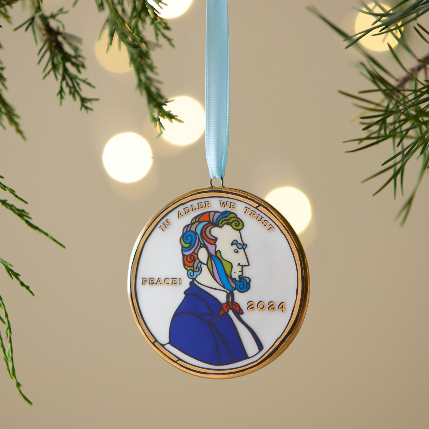 Peace & Love 2024 Christmas Ornament - Handmade Holiday Tree Decoration for Home, Office & Gifts | Perfect for Xmas Decor, Party Favors & Festive Celebrations