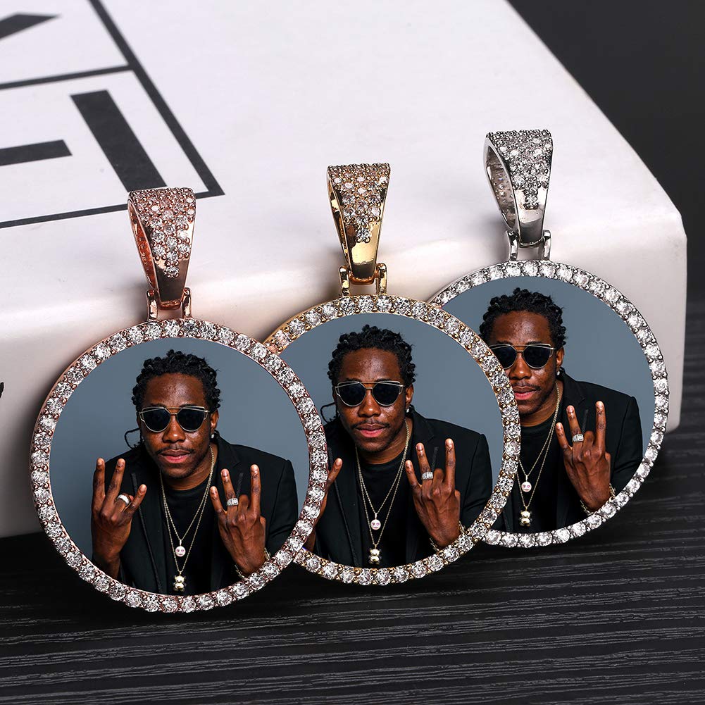 18K Gold Plated Custom Photo Necklace - Personalized Picture Pendant Jewelry for Men & Women - Perfect Memorial Gift for Anniversaries, Birthdays & Valentine's Day