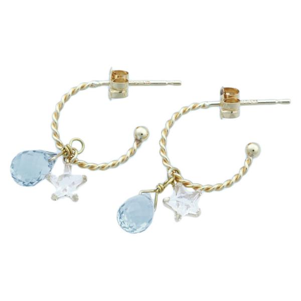 18K Gold Clear Stone Dangle Earrings for Women - Elegant Crystal Drop Earrings for Party, Wedding & Evening Wear