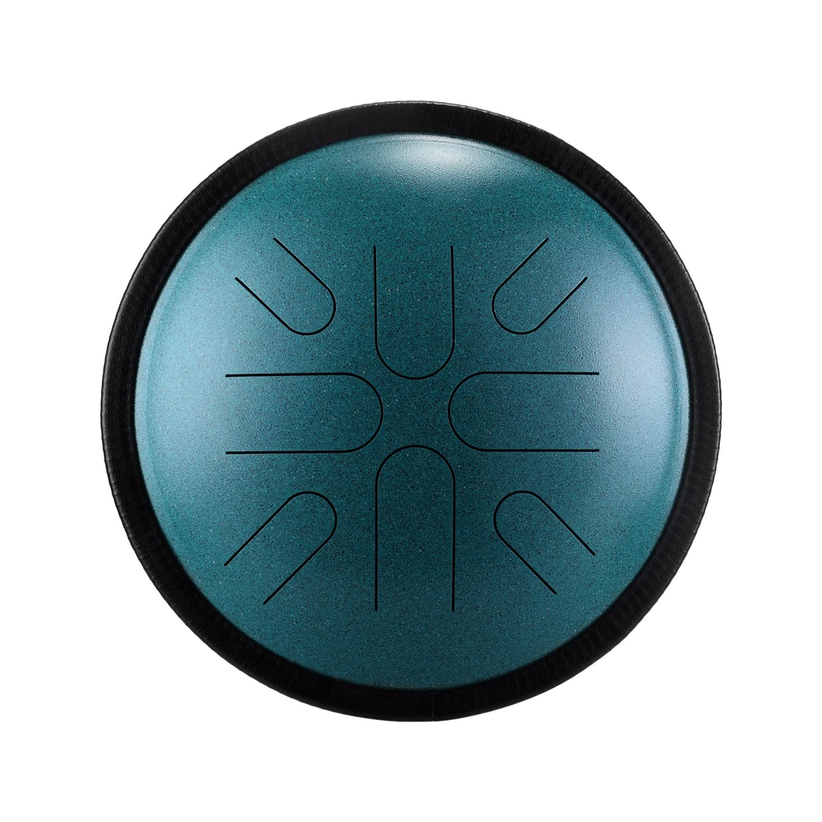 FLFL 10-Inch Steel Tongue Drum - 8-Note Handpan Drum with Carry Bag | Portable Percussion Instrument for Meditation, Yoga, Music Therapy & Travel (Green)