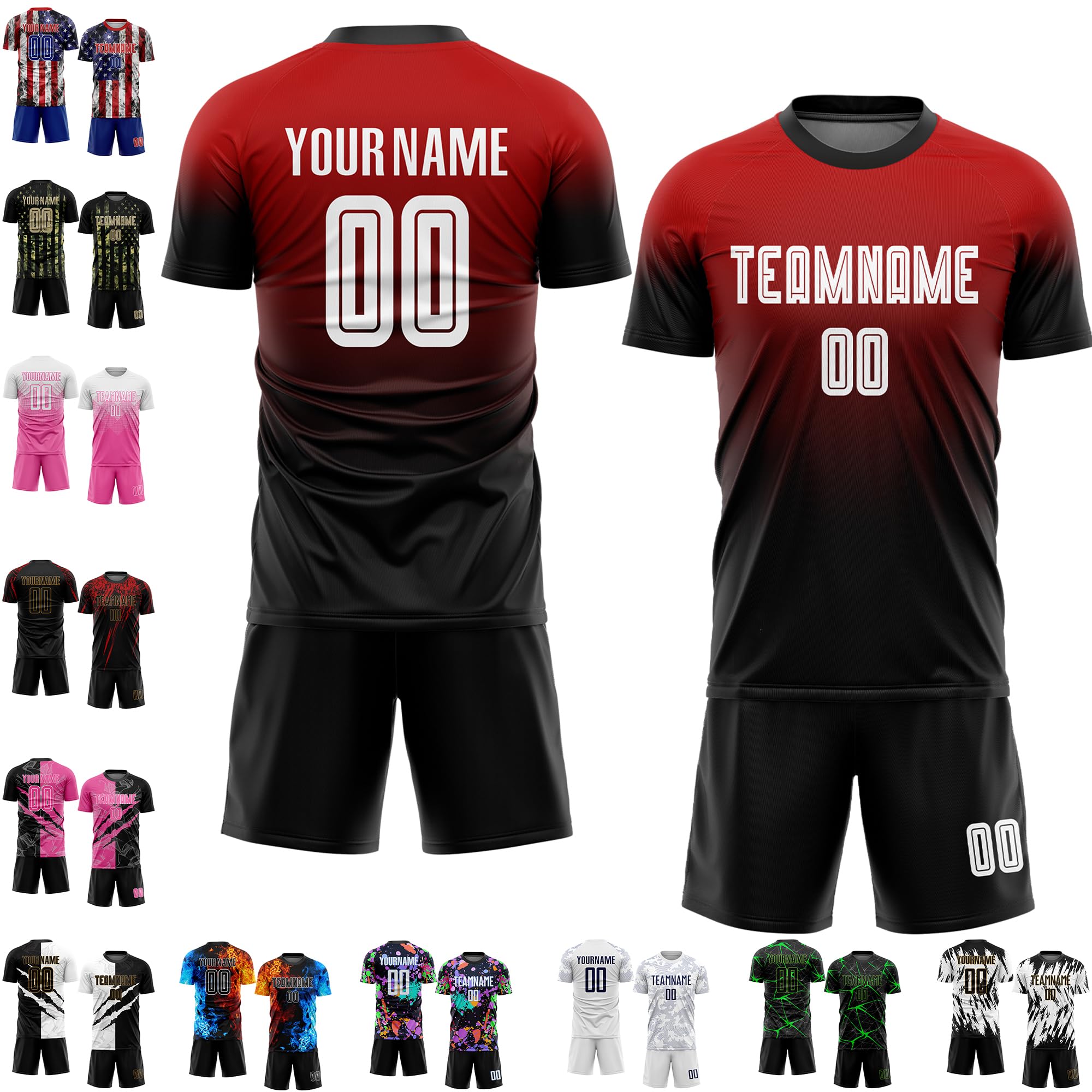 Custom Soccer Jerseys for Men, Women & Youth - Personalized Team Uniforms with Name, Number & Logo - Perfect for Games, Tournaments & Fan Support