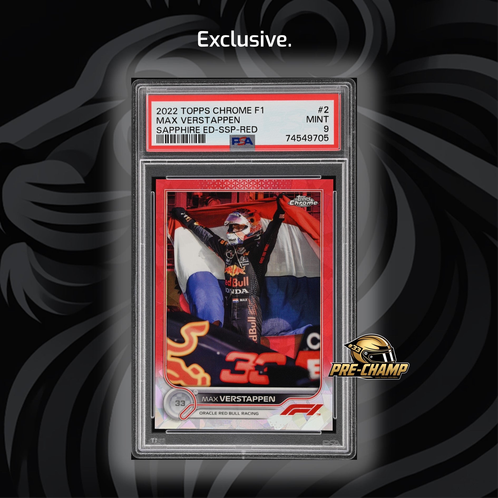 PSA 9 1/5 Max Verstappen #2 Sapphire Edition SSP Red - Limited Edition Racing Card for Collectors, Fans & Sports Memorabilia Enthusiasts