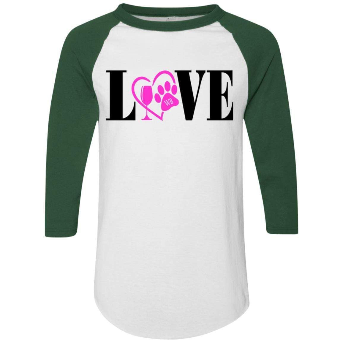 WineyBitches.co Women's Colorblock Raglan Jersey T-Shirt - Trendy Casual Tee for Everyday Wear & Lounge