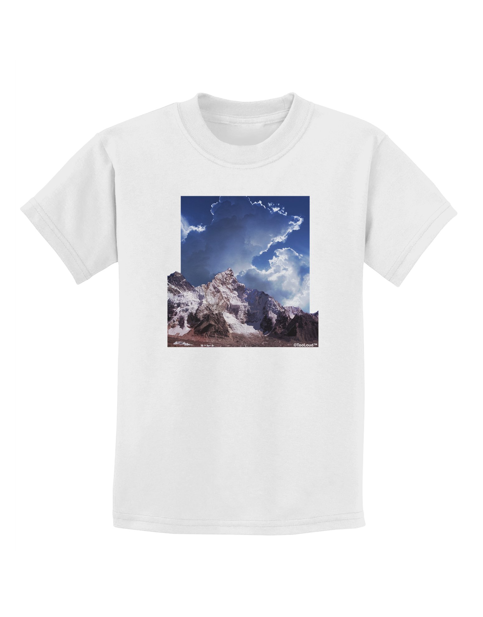 TooLoud Mountain Pop Out Graphic Kids T-Shirt - Fun & Comfortable Cotton Tee for Boys & Girls - Perfect for Outdoor Adventures, School & Playdates