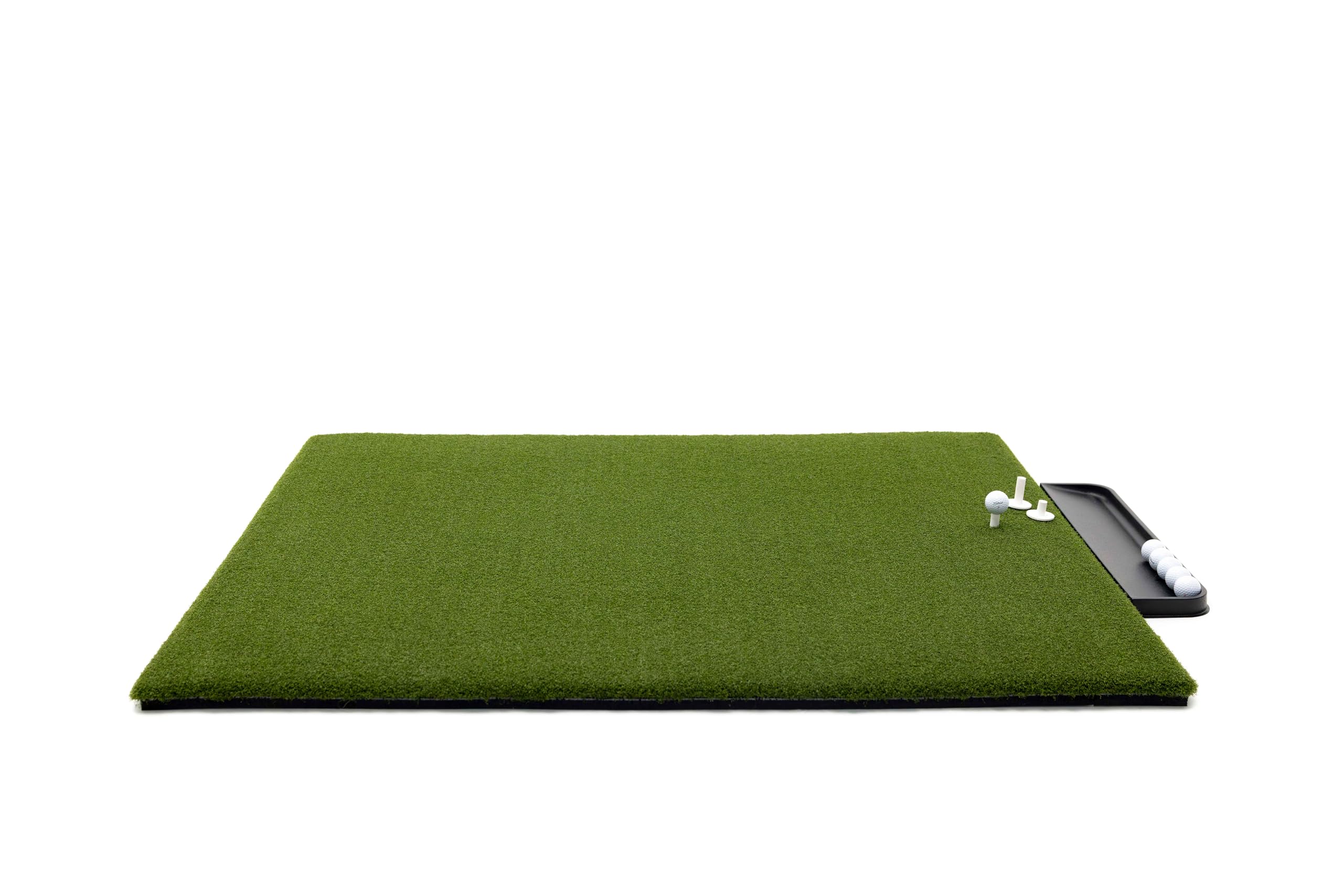 Premium Golf Practice Mat for Indoor & Outdoor Use - Includes Bonus Golf Ball Tray + 3 Rubber Tees - Perfect for Home, Office, Backyard & Driving Range Training