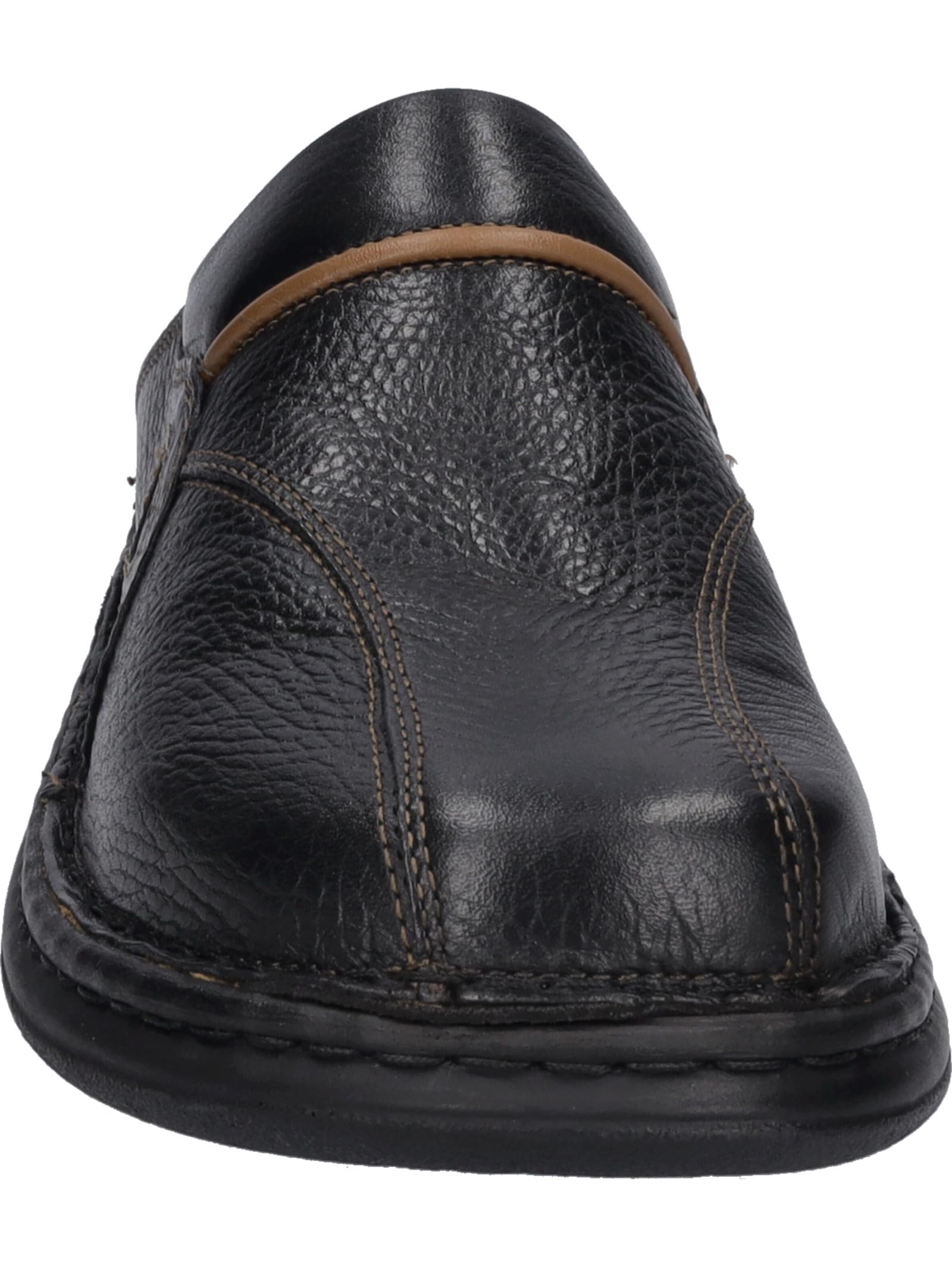 Josef Seibel Men's Comfort Clogs - Black & Cognac (Style 26611) | Size 13 US | Slip-Resistant Casual Shoes for Home, Garden & Outdoor Wear