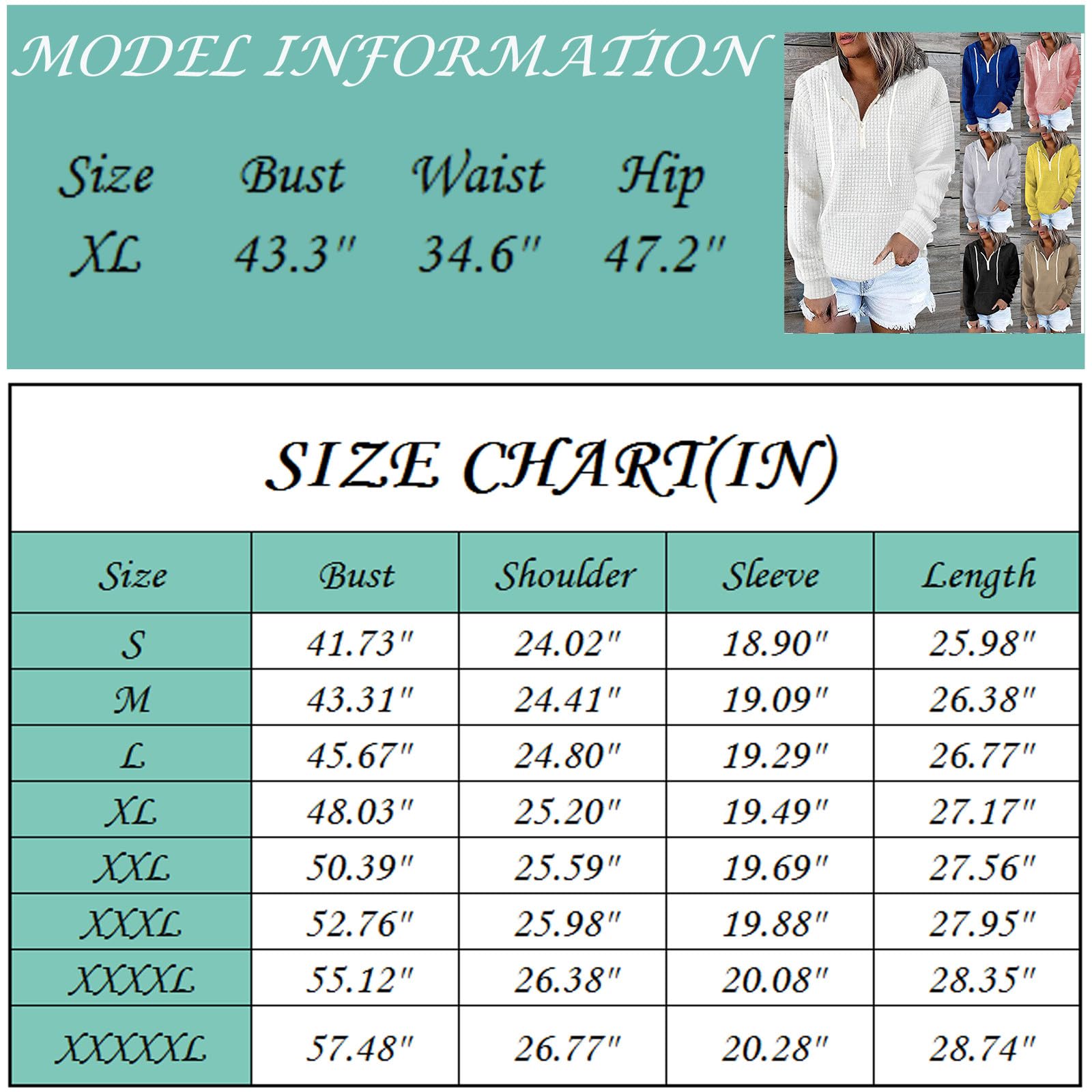 Women's Waffle Knit Hoodie 2024 - Oversized Drawstring Sweatshirt with Pocket | Cozy Fall Winter Pullover for Teen Girls | Perfect for Casual Outfits, Loungewear & Street Style Fashion