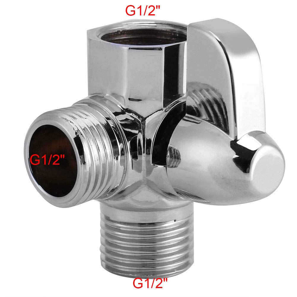 Chrome Shower Arm Diverter for Hand Shower - Perfect for Bathroom Renovation & Dual Shower Head Installation