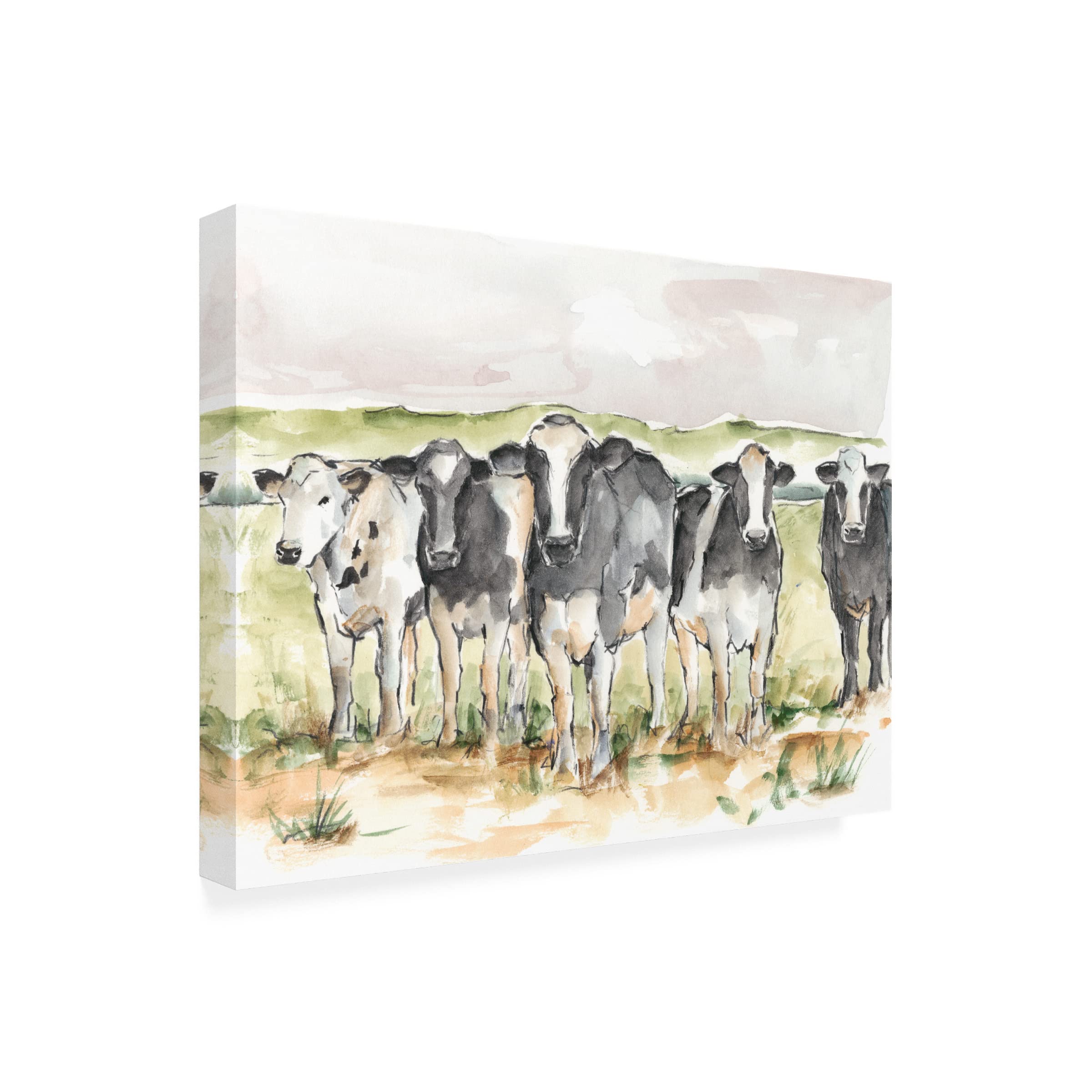 Trademark Fine Art 'Field Days II' Canvas Art by Ethan Harper - Hand-Painted Landscape Wall Decor for Living Room, Bedroom & Office