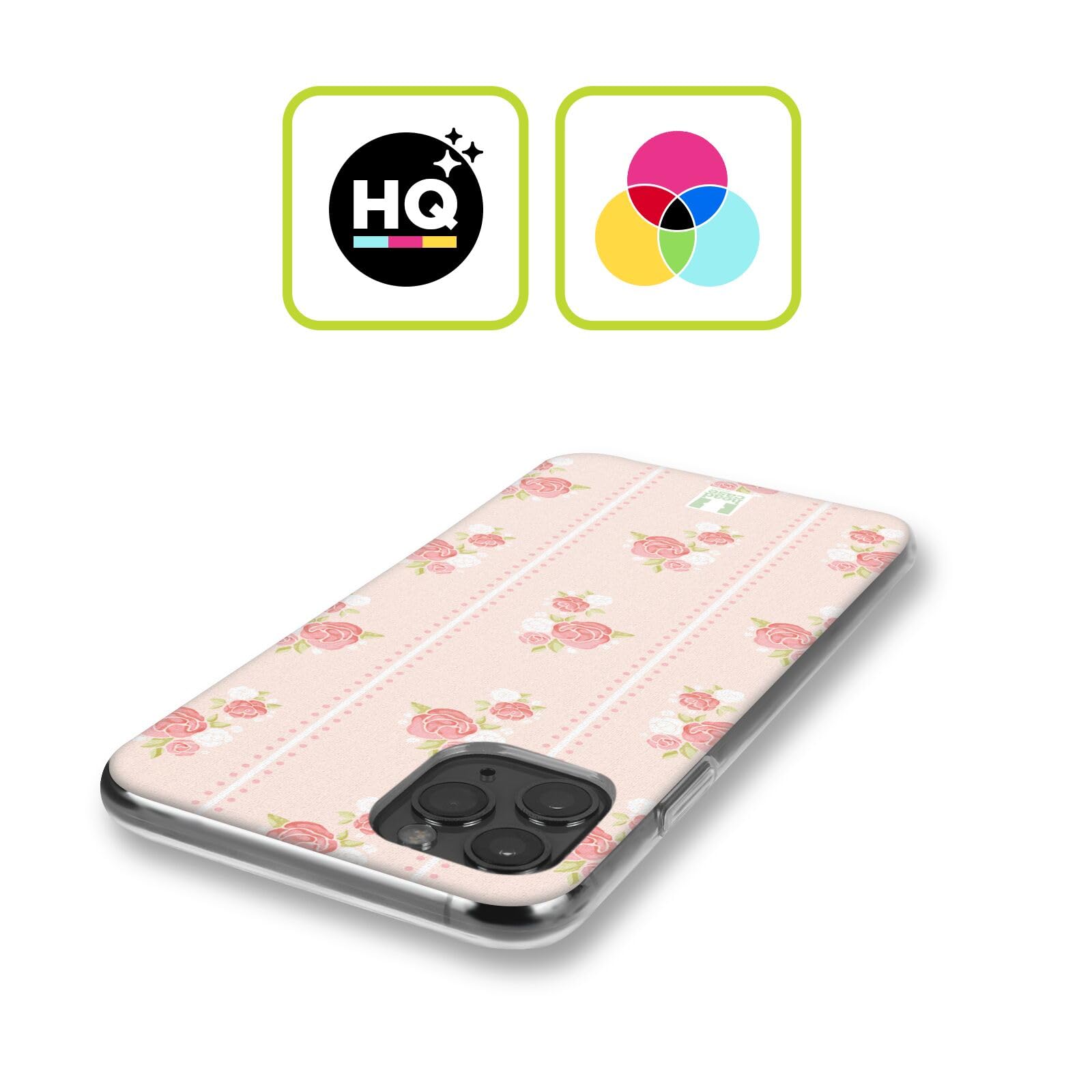French Country Stripes & Roses Soft Gel Phone Case for Apple iPhone 12/12 Pro - Protective & Stylish Cover for Everyday Use, Travel & Gifting