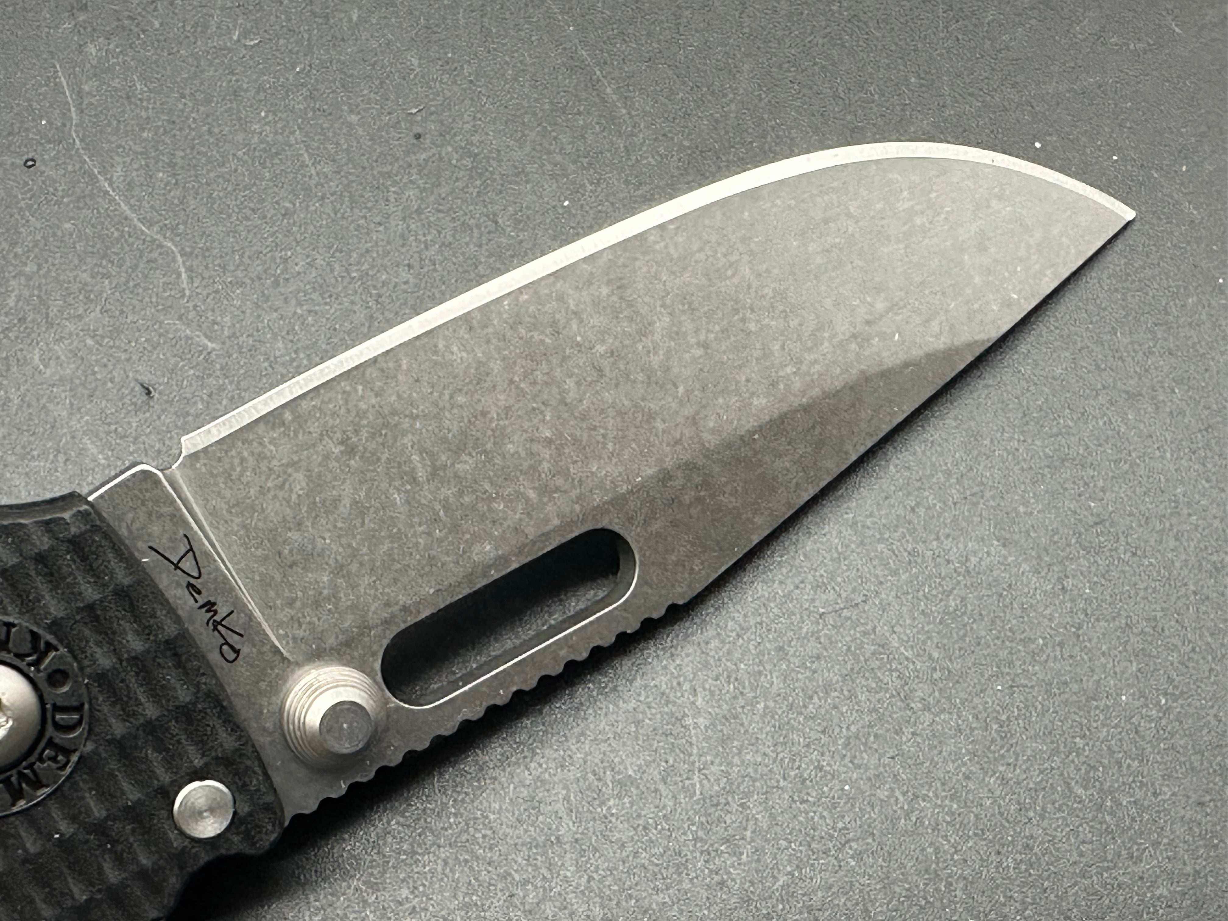 Demko AD20.5 Folding Knife - Black Grivory Scales with D2 Steel Blade | EDC, Outdoor Camping, Hunting & Survival Gear
