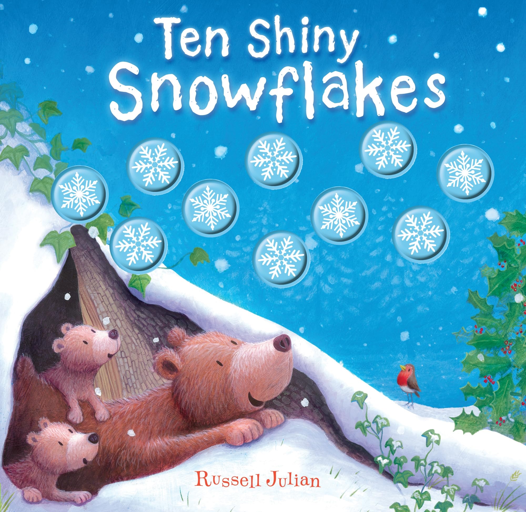 10 Shiny Snowflakes - Molded Counting Book for Kids | Fun Winter Learning & Holiday Decor