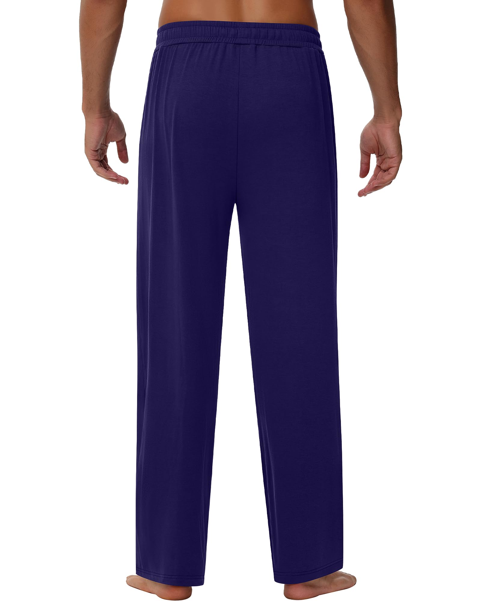 Neer Men's 3 Pack Lightweight Knit Sweatpants - Baggy Lounge Pants with Pockets, Straight Leg Comfort Pajama Pants for Home, Gym & Travel